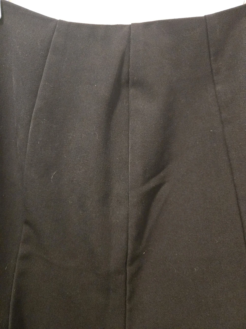 George Black A-Line Skirt with Lace Trim